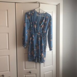 Blue floral dress